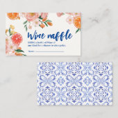 タスアモアフローラブライダルシャワーワインラッフルファイル エンクロージャーカード (正面/裏面)