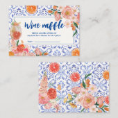 タスアモアフローラブライダルシャワーワインラッフル エンクロージャーカード (正面/裏面)
