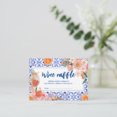 タスアモアフローラブライダルシャワーワインラッフル エンクロージャーカード (スタンド正面)