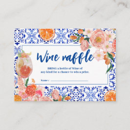 タスアモアフローラブライダルシャワーワインラッフル エンクロージャーカード