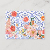 タスアモアフローラブライダルシャワー共有Aレシピ エンクロージャーカード (裏面)