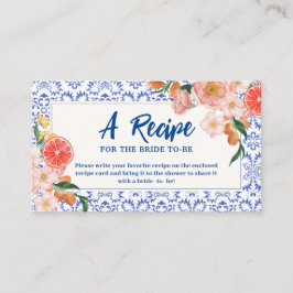 タスアモアフローラブライダルシャワー共有Aレシピ エンクロージャーカード