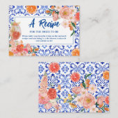 タスアモアフローラブライダルシャワー共有Aレシピ エンクロージャーカード (正面/裏面)