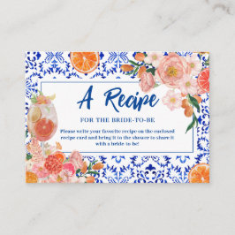 タスアモアフローラブライダルシャワー共有Aレシピ エンクロージャーカード