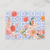 タスアモアフローラブライダルシャワー共有Aレシピ エンクロージャーカード (裏面)