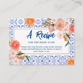 タスアモアフローラブライダルシャワー共有Aレシピ エンクロージャーカード