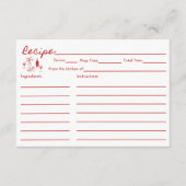 タスアモアブライダルシャワーレシピカード エンクロージャーカード (正面)