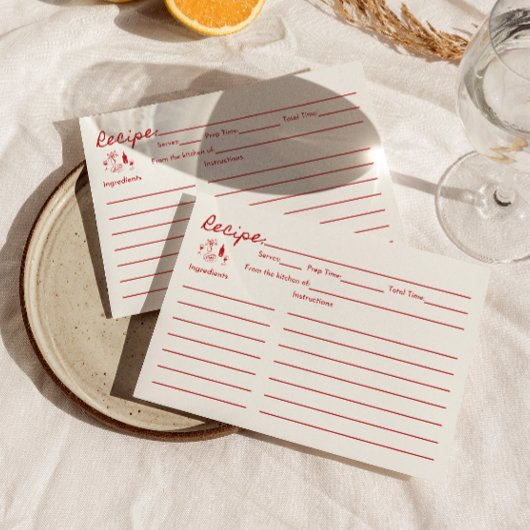 タスアモアブライダルシャワーレシピカード エンクロージャーカード