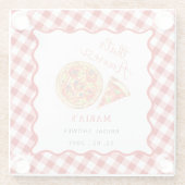 タスアモーレイタリアンピザパーティーブライダルシャワー ガラスコースター (裏面)