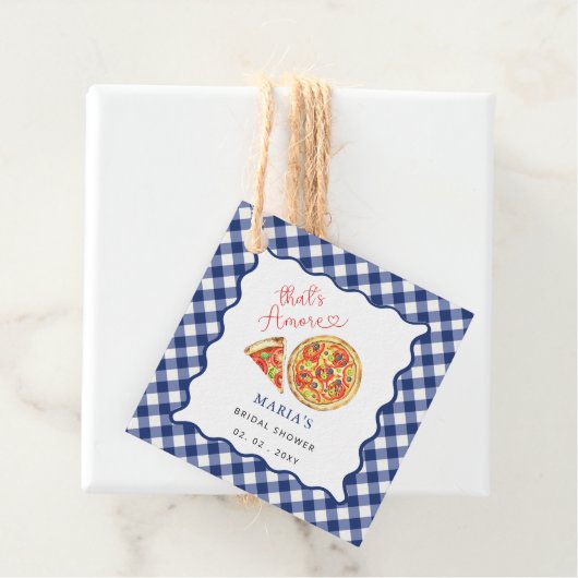 タスアモーレイタリアンピザパーティーブライダルシャワー フェイバータグ (インサイチュ)