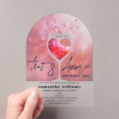 タスアモーレイタリアンヴィノウィーブーズブライダルシャワー アクリル招待状 (インサイチュ (ポータブル))