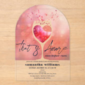 タスアモーレイタリアンヴィノウィーブーズブライダルシャワー アクリル招待状 (正面)