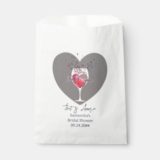 タスアモーレイタリアンヴィノウィーブーズブライダルシャワー フェイバーバッグ (正面)