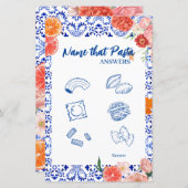 タスアモーレネームズパスタブライダルシャワーゲーム (正面/裏面)