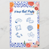 タスアモーレネームズパスタブライダルシャワーゲーム (正面)