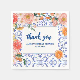 タスアモーレフローラサマーブライダルシャワー スタンダードカクテルナプキン