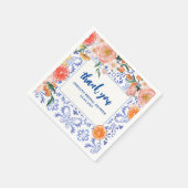 タスアモーレフローラサマーブライダルシャワー スタンダードカクテルナプキン (角)