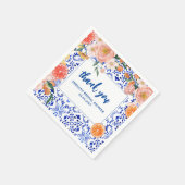 タスアモーレフローラサマーブライダルシャワー スタンダードカクテルナプキン (角)