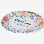 タスアモーレフローラサマーブライダルシャワー ペーパープレート (アングル)