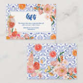 タスアモーレフローラスピリッツブライダルシャワーギフト エンクロージャーカード (正面/裏面)