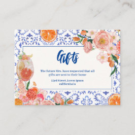 タスアモーレフローラスピリッツブライダルシャワーギフト エンクロージャーカード