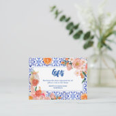 タスアモーレフローラスピリッツブライダルシャワーギフト エンクロージャーカード (スタンド正面)