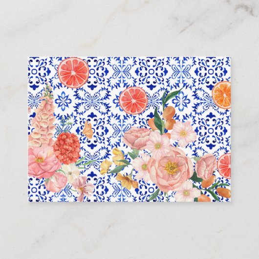 タスアモーレフローラスピリッツブライダルシャワーギフト エンクロージャーカード (裏面)