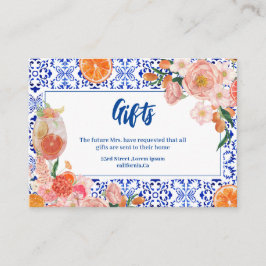 タスアモーレフローラスピリッツブライダルシャワーギフト エンクロージャーカード