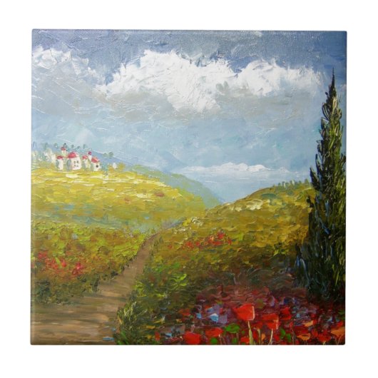 タスカニーのイタリア人の村 タイル (正面)