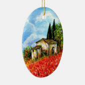 タスカニーのケシ セラミックオーナメント (右)