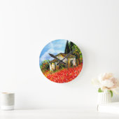 タスカニーのケシ ラウンド壁時計 (ホーム)