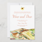 タスカニーのワインによっては夕食のパーティの招待状が食事し、 招待状 (正面)