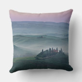 タスカニーの景色の枕上のピンクの日の出 クッション (裏面)