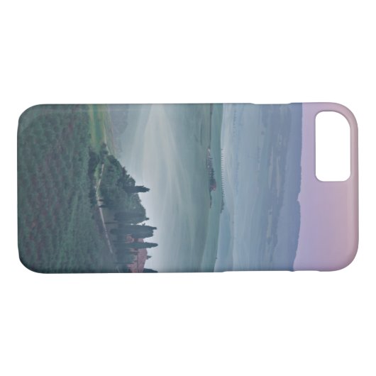 タスカニーの景色のiphone 7の場合上のピンクの日の出 Case-Mate iPhoneケース (裏面(横))