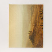 タスカニーの景色上のオレンジ日の出 ジグソーパズル (縦)