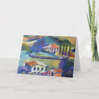 タスカニーの空白のな挨拶状の田舎農業 カード