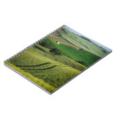 タスカニーの緑のノートの曲線ライン ノートブック (左側)