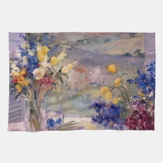 タスカニーの花柄 キッチンタオル (横)