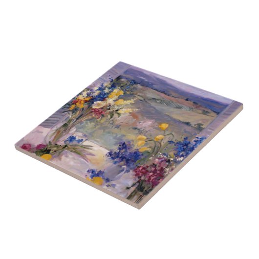 タスカニーの花柄 タイル (側面)