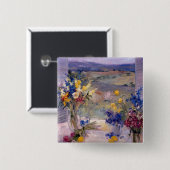 タスカニーの花柄 缶バッジ (正面&裏面)