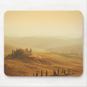 タスカニーのmousepadの景色上の日の出 マウスパッド