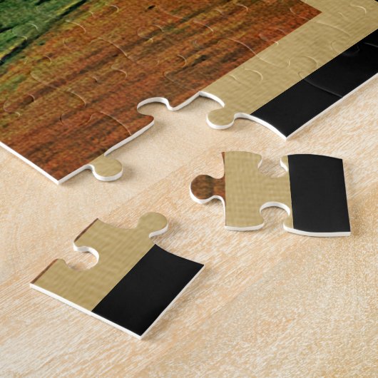 タスカニーイタリアのヴィンテージ旅行 ジグソーパズル (側面)