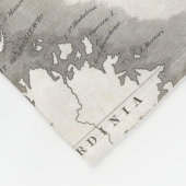 タスカニーイタリア(1814年)のヴィンテージの地図 フリースブランケット (角)