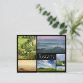 タスカニー黒いフレームのコラージュの郵便はがき ポストカード (スタンド正面)