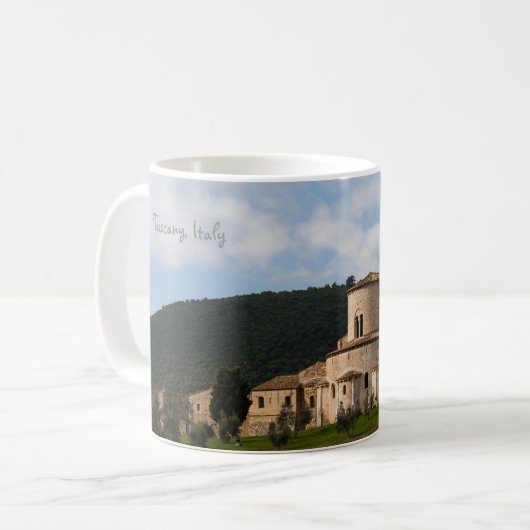 タスカニー、イタリアの田舎景色の家 コーヒーマグカップ (正面左)