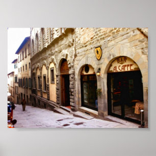 タスカニー。 イタリア。 Cortona. ポスター