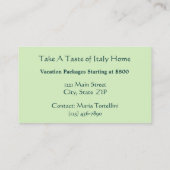 タスカニー 名刺 (裏面)