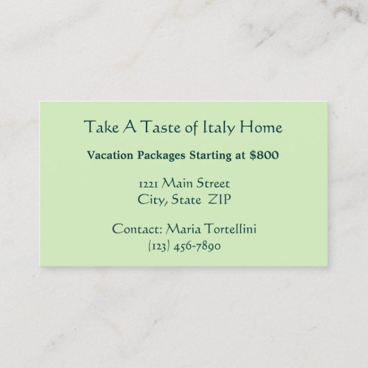 タスカニー 名刺 (裏面)