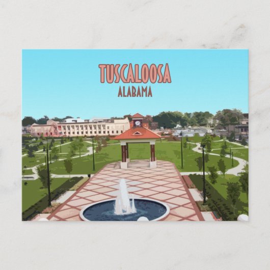 タスカルーサアラバマダウンタウン ポストカード (正面)