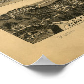 タスカルーサアラバマ1887パノラママップ ポスター (角)